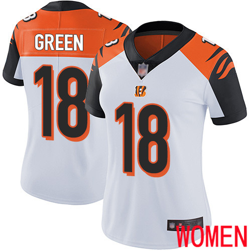 Cincinnati Bengals Limited White Women A J  Green Road Jersey NFL Footballl #18 Vapor Untouchable->youth nfl jersey->Youth Jersey